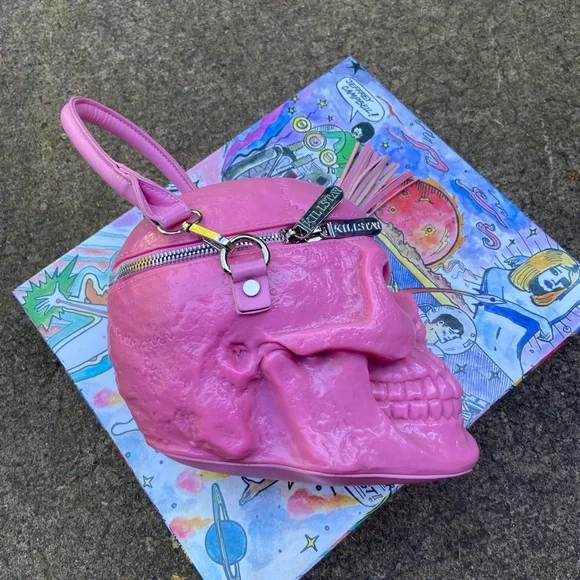 Killstar pink skull purse - Picture 2 of 4